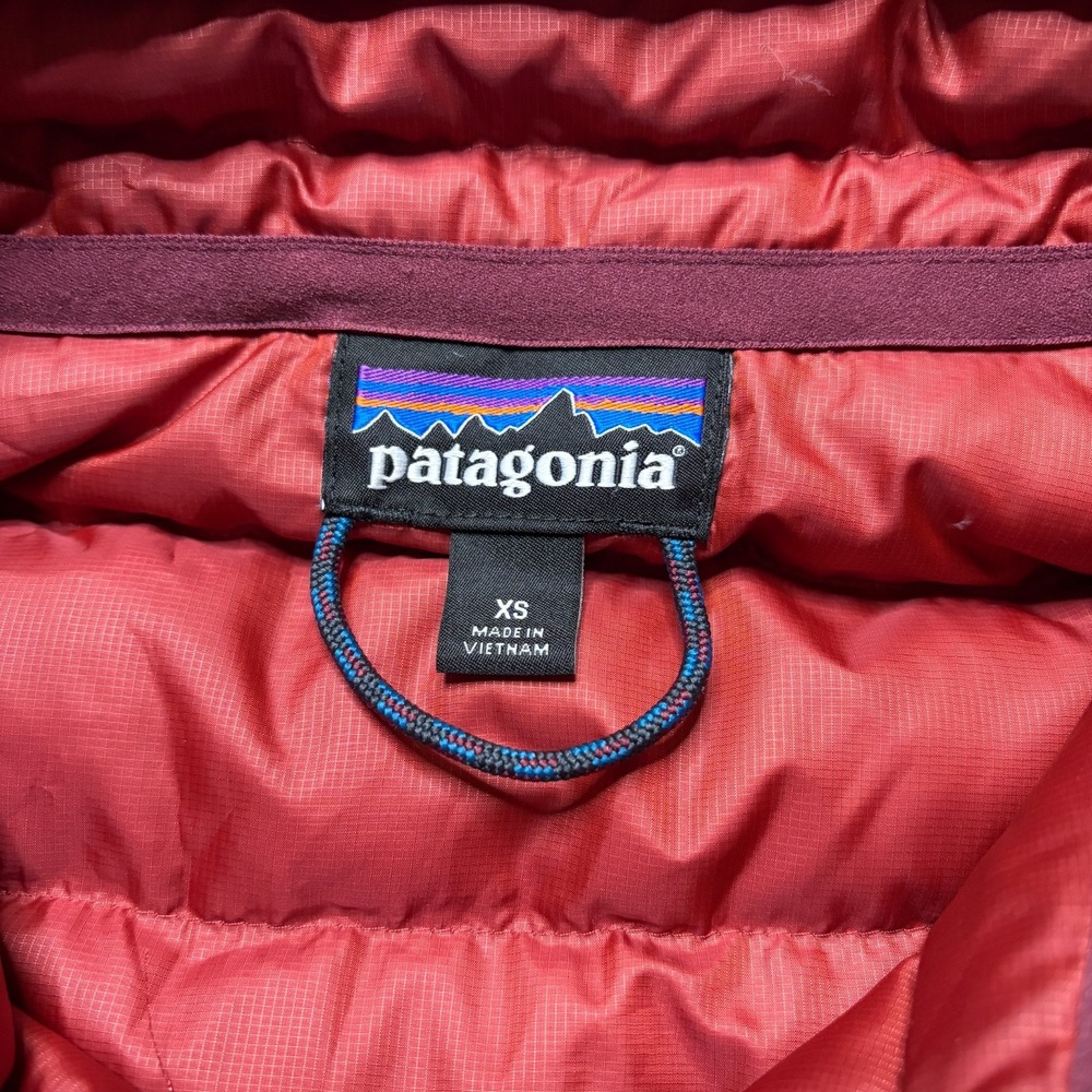 Patagonia Down Snap-T Pullover Puffer Jacket Women XS Red Pullover Insulated - Picture 5 of 9